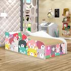 Mini Cama Like Aquarela Dos Ursinhos Infantil Com Colchão