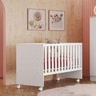 Mini Cama Liz Com Rodízios Branco