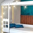 Mini Cama Montessoriana Cabana Branco Com Led Livia Divaloto