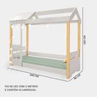 Mini Cama Montessoriana Cabana Branco Com Led Livia Divaloto