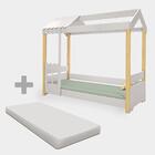Mini Cama Montessoriana Cabana Com Colchão Branco Livia Dival