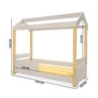 Mini Cama Montessoriana Casinha Branca Com Colchão E Led E Vo