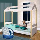 Mini Cama Montessoriana Casinha Branco E Menta Jhulia Divalot
