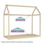 Mini Cama Montessoriana Casinha Ii Natural Com Grade - Casate
