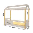 Mini Cama Montessoriana Casinha Rose Com Colchão E Led E Voal