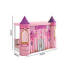 Mini Cama Montessoriana Com Dossel Castelo - Rosa/branco