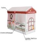 Mini Cama Montessoriana Com Grade E Cortina - Pura Magia