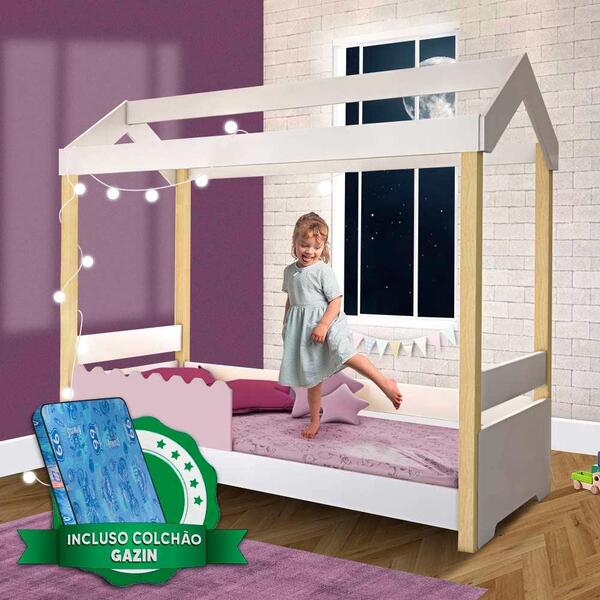 Mini Cama Montessoriana Com Led Rose Jhulia Divaloto Com Colc