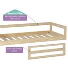 Mini Cama Montessoriana Graciosa Natural Com Grade - Casatema