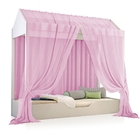 Mini Cama Montessoriana Plus Infantil Com Dossel Rosa