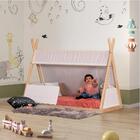 Mini Cama Montessoriana Soninho Ii Completa Natural/branco -