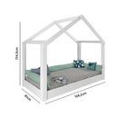 Mini Cama Montessoriana Tiny House Pura Magia Branco