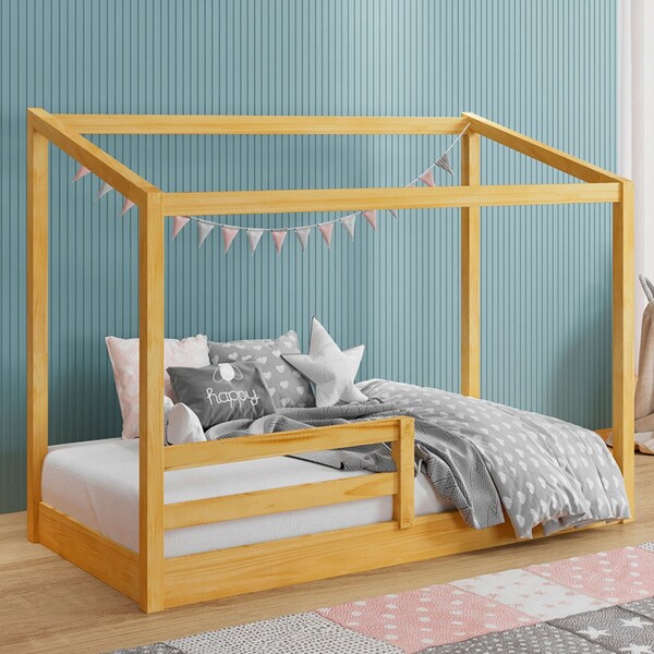 Mini-cama Montessoriana Tutu Madeira Maciça Imbuia - Rodmoveis