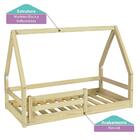Mini Cama Montessoriano Cabaninha Com Grade Casatema