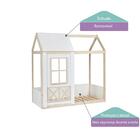 Mini Cama Montessoriano Reversível Com Telhado Casinha Garden