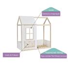 Mini Cama Montessoriano Reversível Com Telhado Casinha Garden