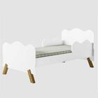 Mini Cama Nuvem Neve Com Proteção Lateral E Colchão