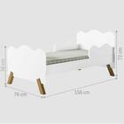 Mini Cama Nuvem Neve Com Proteção Lateral E Colchão