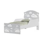 Mini Cama Nuvens Cinza Com Colchão