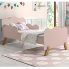 Mini Cama Nuvenzinha Rosa Com Proteção Lateral