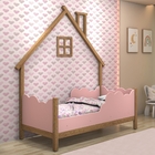 Mini Cama Nuvenzinhas Casa Skye Freijó E Rosê