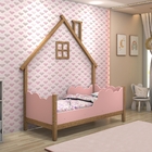 Mini Cama Nuvenzinhas Casa Skye Freijó E Rosê