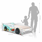 Mini Cama Piloto Carro Branco Com Colchão