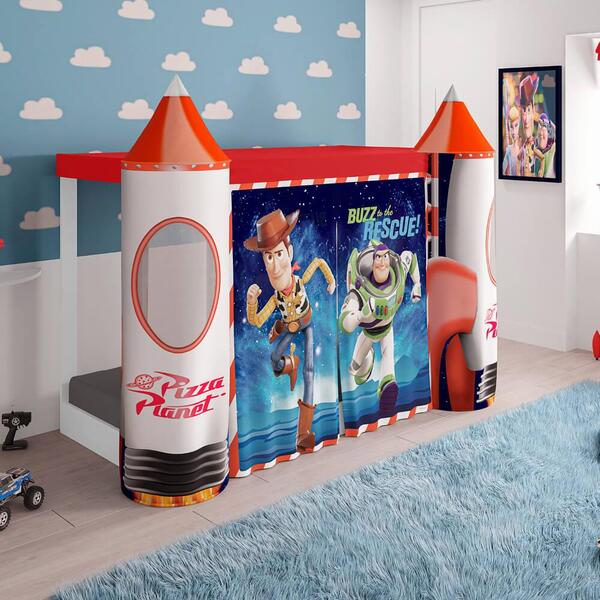 Mini Cama Pura Magia Toy Story Branco Com Vermelho
