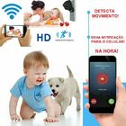 Mini Camera Ip Hd Sem Fio Wifi Grava Deteccao Movimento Audio