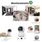 Mini Câmera Segurança Robô 360 Graus Wifi Sem Fio