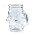 Mini Caneca De Vidro Caveira Skull Head 110ml
