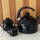 Mini Caneca Esmaltada Com Alça 90ml Xícara Em Ágata Para Café