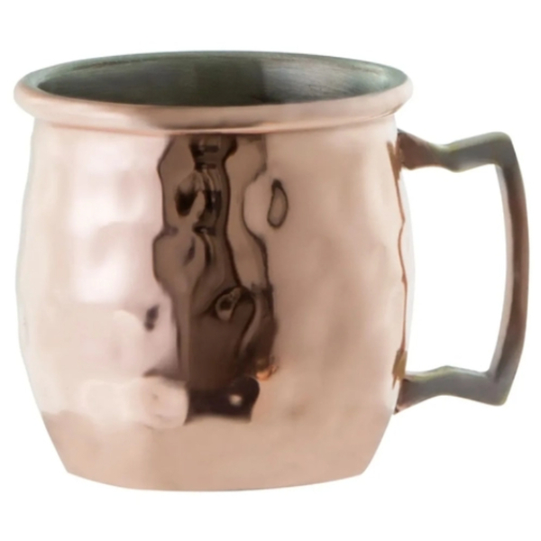 Mini Caneca Martelada Moscow Mule Em Aço Inox Cobreado 60ml M