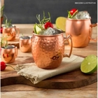 Mini Caneca Martelada Moscow Mule Em Aço Inox Cobreado 60ml M