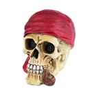 Mini Caveira Red Scarf  6x8x10 Cm