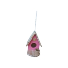 Mini Chalé De Passarinho Feito De Madeira  Para Decoração - C