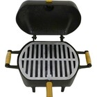 Mini Churrasqueira A Bafo Alumínio Fundido Craqueada Dourada