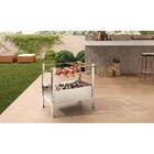 Mini Churrasqueira Portátil Desmontável A Carvão 50x38cm Aço