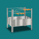 Mini Churrasqueira Portátil Desmontável A Carvão 50x38cm Aço