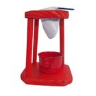 Mini Coador De Café Individual Vermelho Com Suporte Para Xica