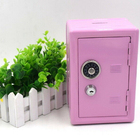 Mini Cofre Com Segredo Chaves Dinheiro Joias Chapa Aço - Rosa