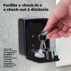 Mini Cofre Guarda Chaves De Parede Com Segredo Preto