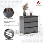 Mini Cômoda 3 Gavetas Luxo