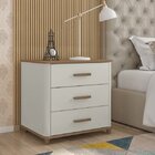 Mini Cômoda Com 3 Gavetas Maitê Fabrimóveis Freijo/off White