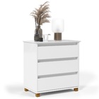 Mini Cômoda De Cabeceira 3 Gavetas Ej - Ej Móveis - Branco