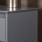 Mini Cômoda De Cabeceira 3 Gavetas Ej - Ej Móveis - Cinza