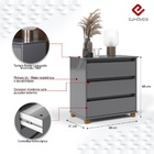 Mini Cômoda Ej Cinza – Ej Móveis