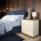 Mini Cômoda Ej Off White/Freijó – Ej Móveis