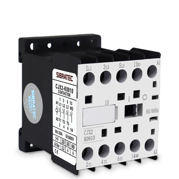 Mini Contator Tripolar Cjx2-k09.10 9a 1na 24vca