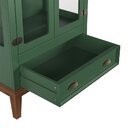 Mini Cristaleira De Madeira Maciça 2 Portas Verde